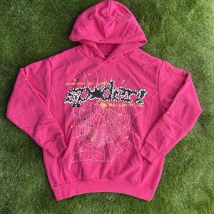 Pink Spider Graphic Hoodie